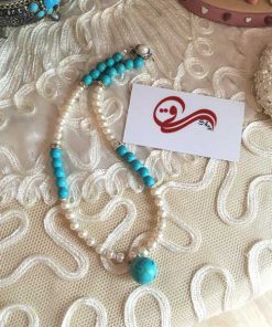 گردنبند زنانه فیروزه اصل Women's Necklace Turquoise Stone