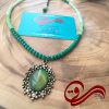 گردنبند زنانه کریستال سبز Women Necklaces Green