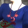 گردنبند چوبی ماه و ستاره Girl's Necklaces Wood Star and Moon