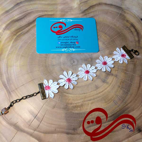 دستبند دخترانه بهاری گل پارچه ای Girl's Bracelet