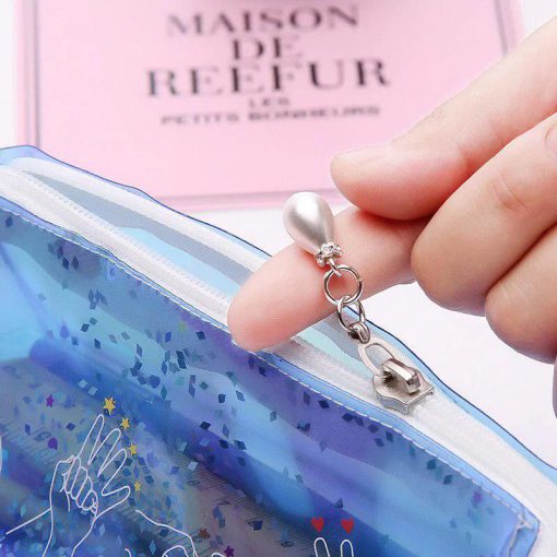 جامدادی هولوگرام شفاف اکواریومی Glitter Pencil Case