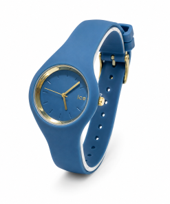 ساعت Ice Watch صفحه کوچک دورطلایی - بند آبی