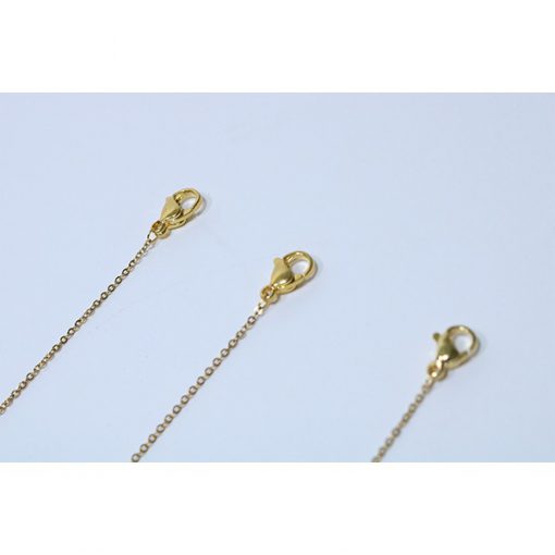 دستبند زنجیر پلاک طلایی