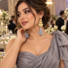 گوشواره بوهو زنانه طلایی با آویز منگوله