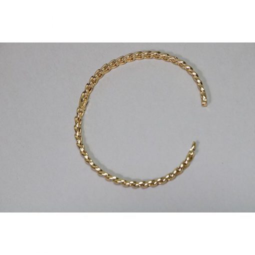 دستبند بافت زنجیری طلایی