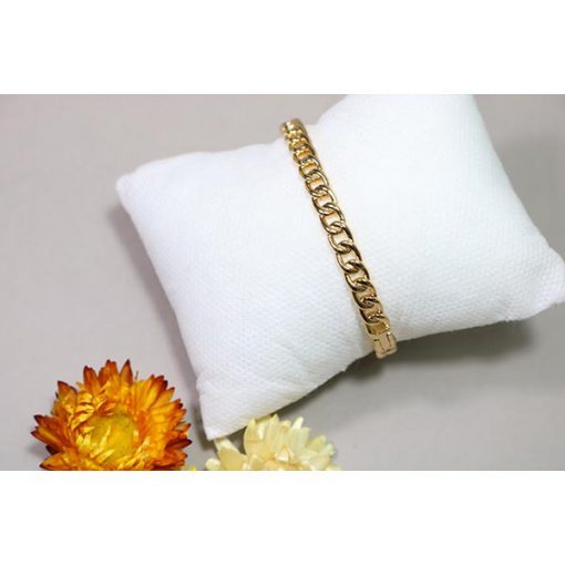 دستبند بافت زنجیری طلایی