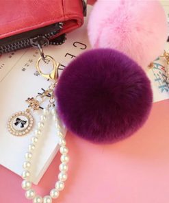 جاسوئیچی و آویز مروارید پشمی Keychain Fantasy Pearls Wool