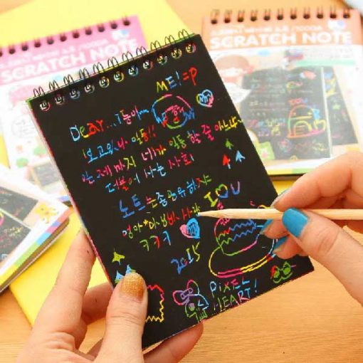 دفتر جادویی ذغالی رنگین کمانی Rainbow Charcoal notebook