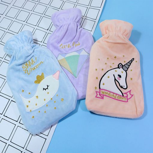 کیسه آبگرم مخمل یونیکورن الماس Unicorn & Diamond hot water bag